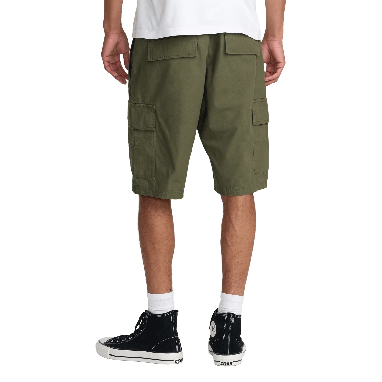 RVCA Men's Dayshift 21" Cargo Short Olive - Image 4