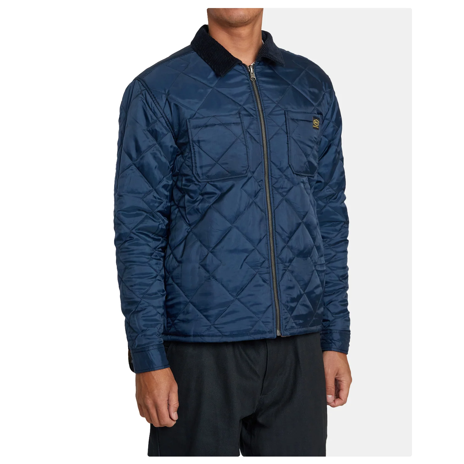 RVCA Men's Dayshift Reversible Flannel Shirt Navy - Image 4
