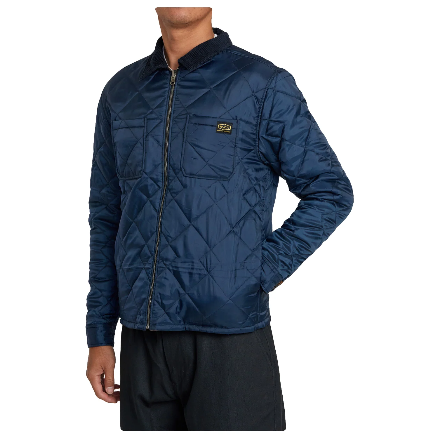 RVCA Men's Dayshift Reversible Flannel Shirt Navy - Image 5