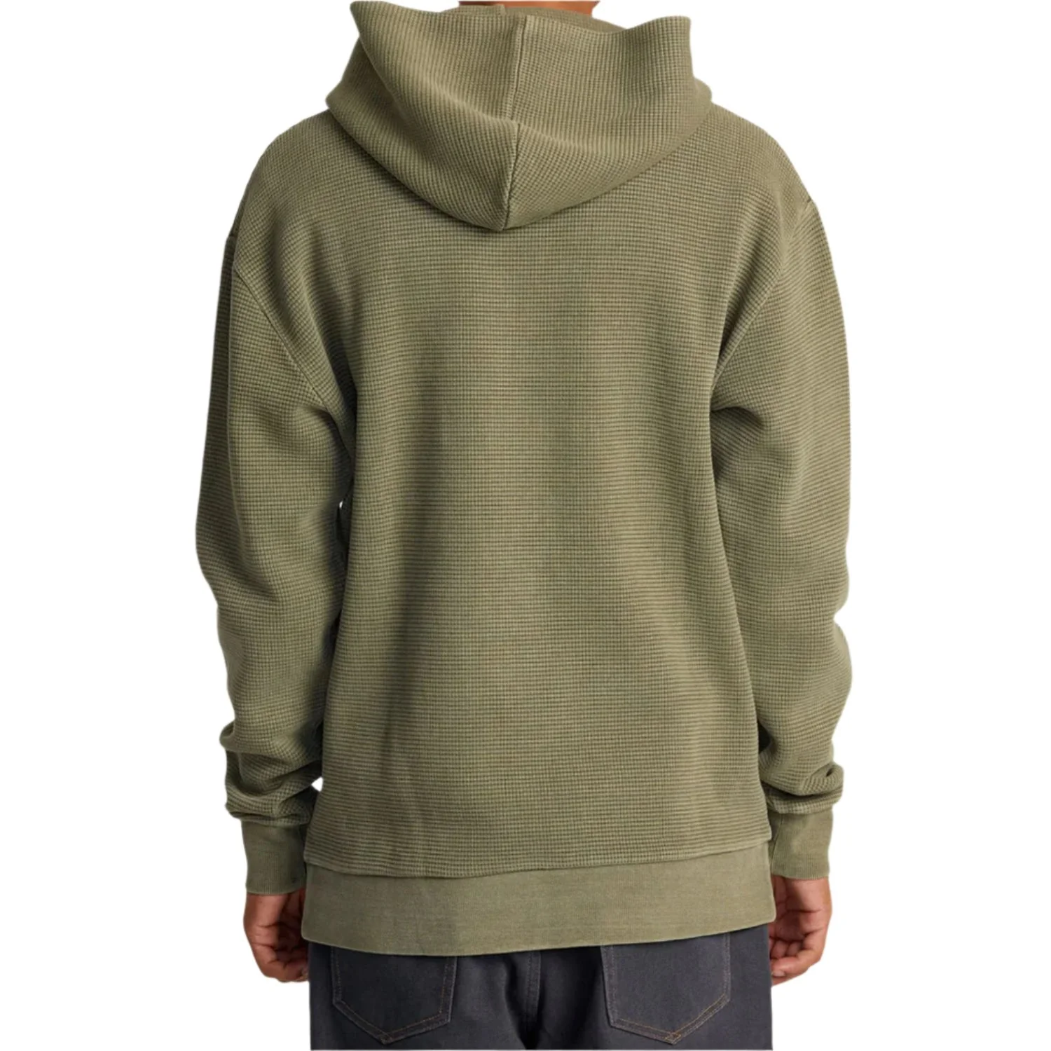 RVCA Men's Dayshift Thermal Hoodie Olive - Image 2