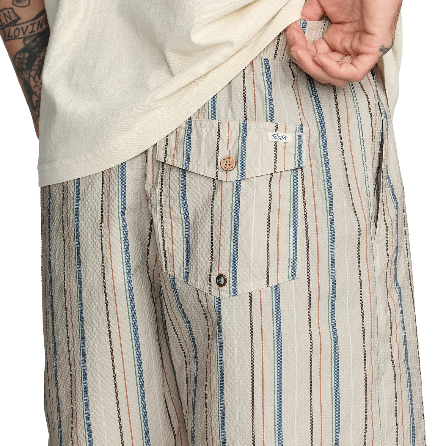 RVCA Men's Exotica Seerseeker 17" Elastic Short Light Khaki - Image 5