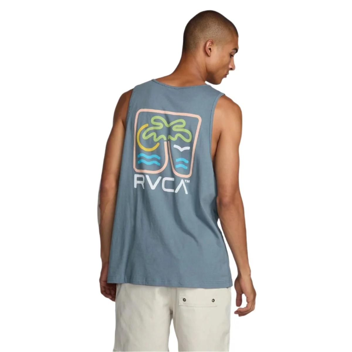 RVCA Men's Happy Hour Tank Vintage Navy - Image 2