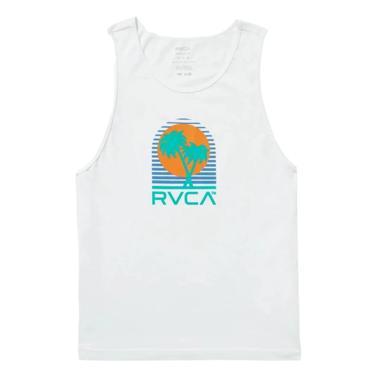 RVCA Men's Puerto Nuevo Tank White - Image 4