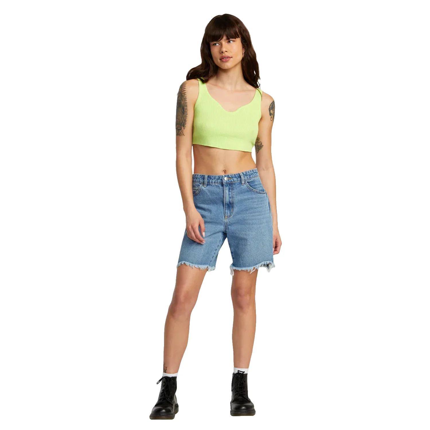 RVCA Women's Crawford Long Short 90s Blue - Image 4