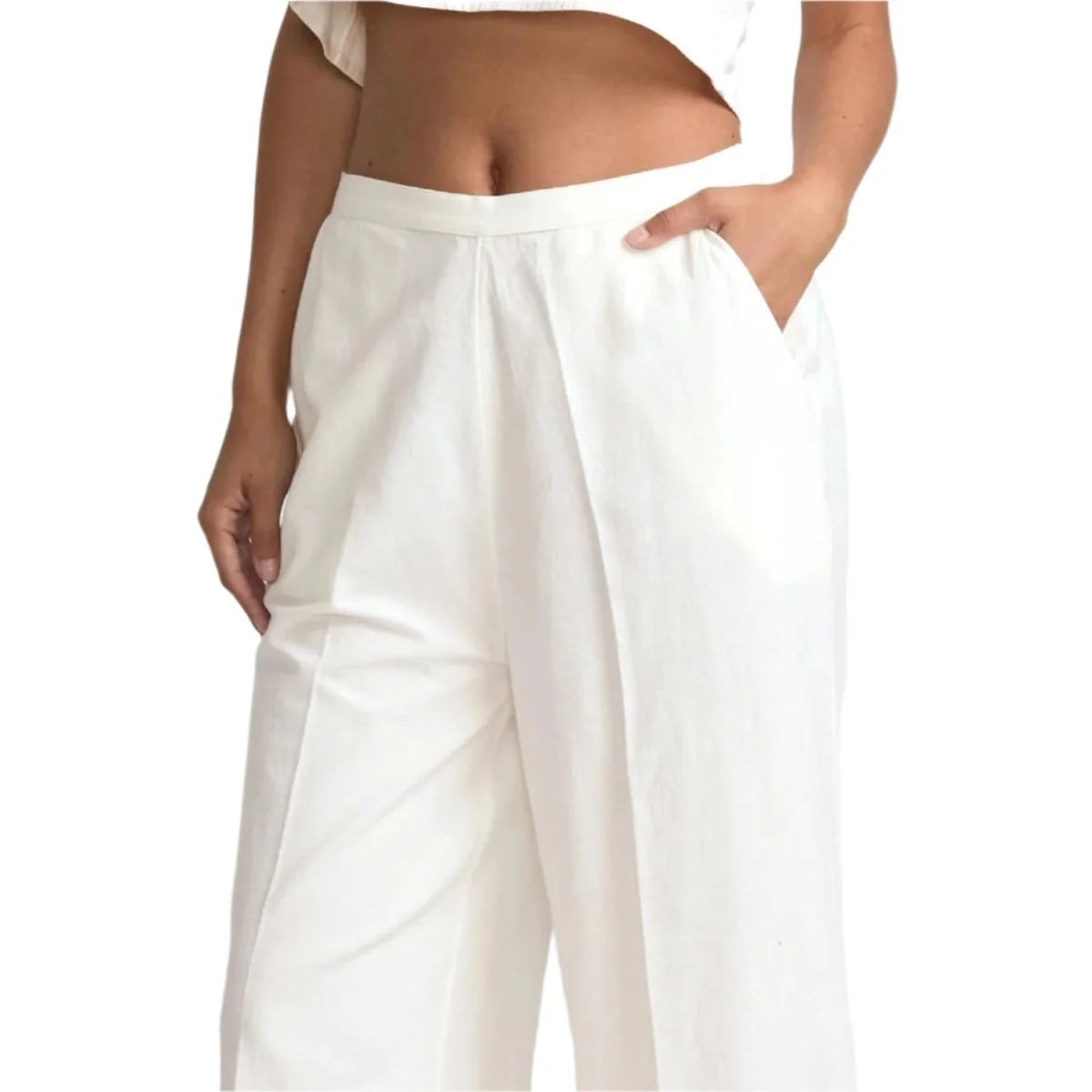 RVCA Women's Lucy Pant Vintage White - Image 3
