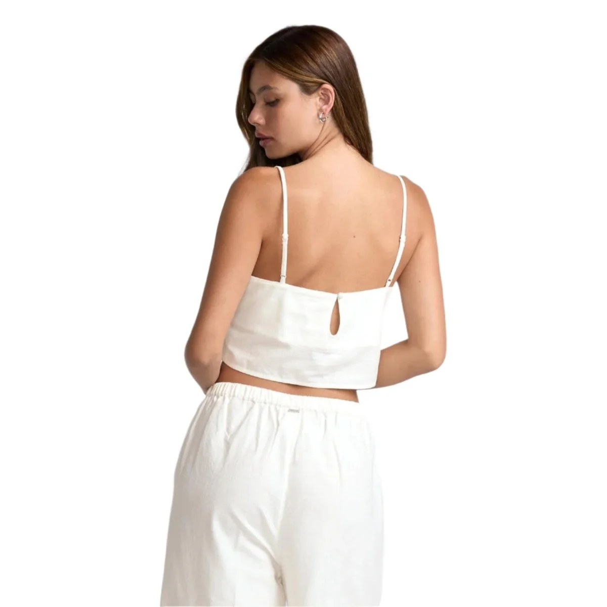 RVCA Women's Lucy Tank Vintage White - Image 2