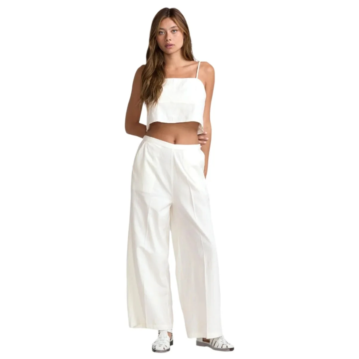 RVCA Women's Lucy Tank Vintage White - Image 3