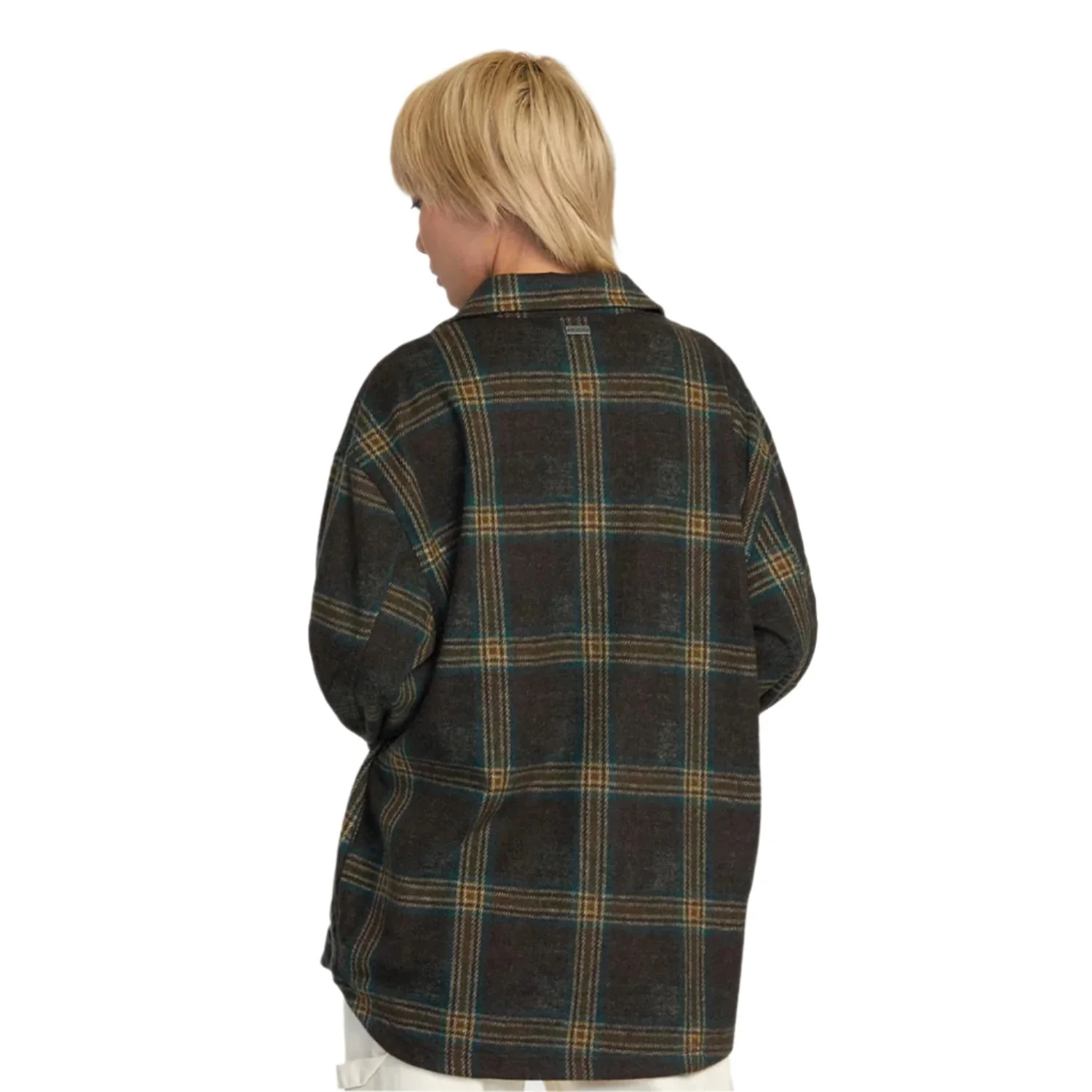 RVCA Women's Polar Birdie Shacket Interlock Chocolate Torte - Image 2