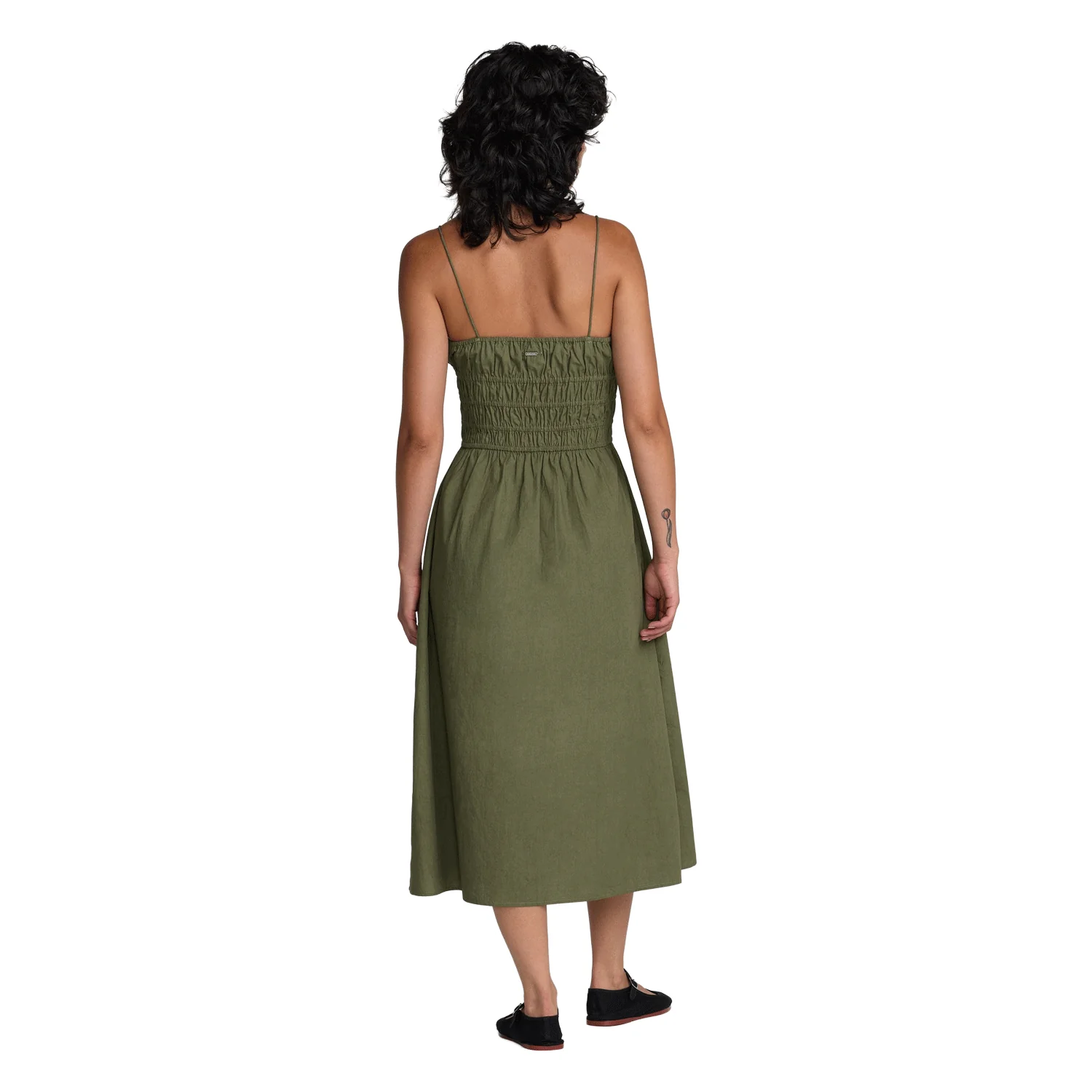 RVCA Women's Raya Midi Dress Olive - Image 4