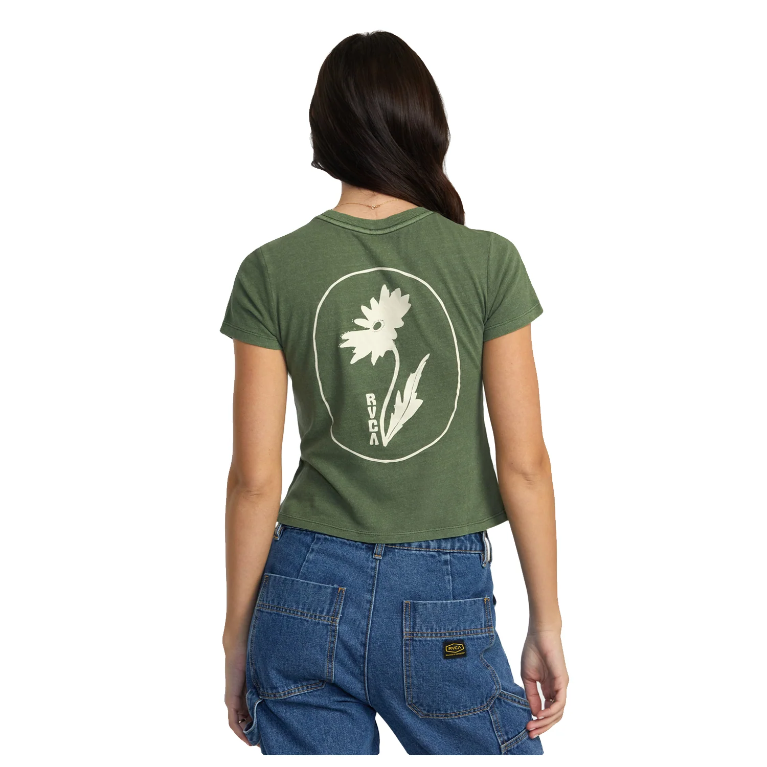 RVCA Women's Shine S/S Tee Leaf - Image 4