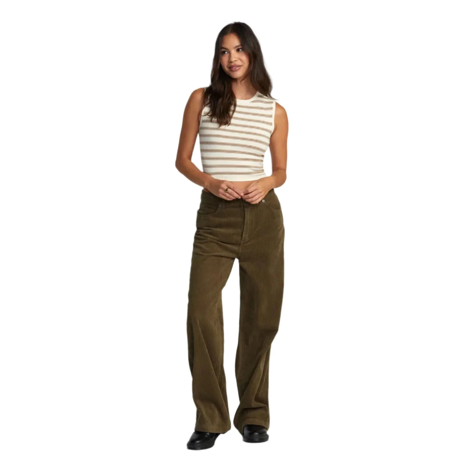 RVCA Women's Shiver Sweater Tank Latte - Image 2