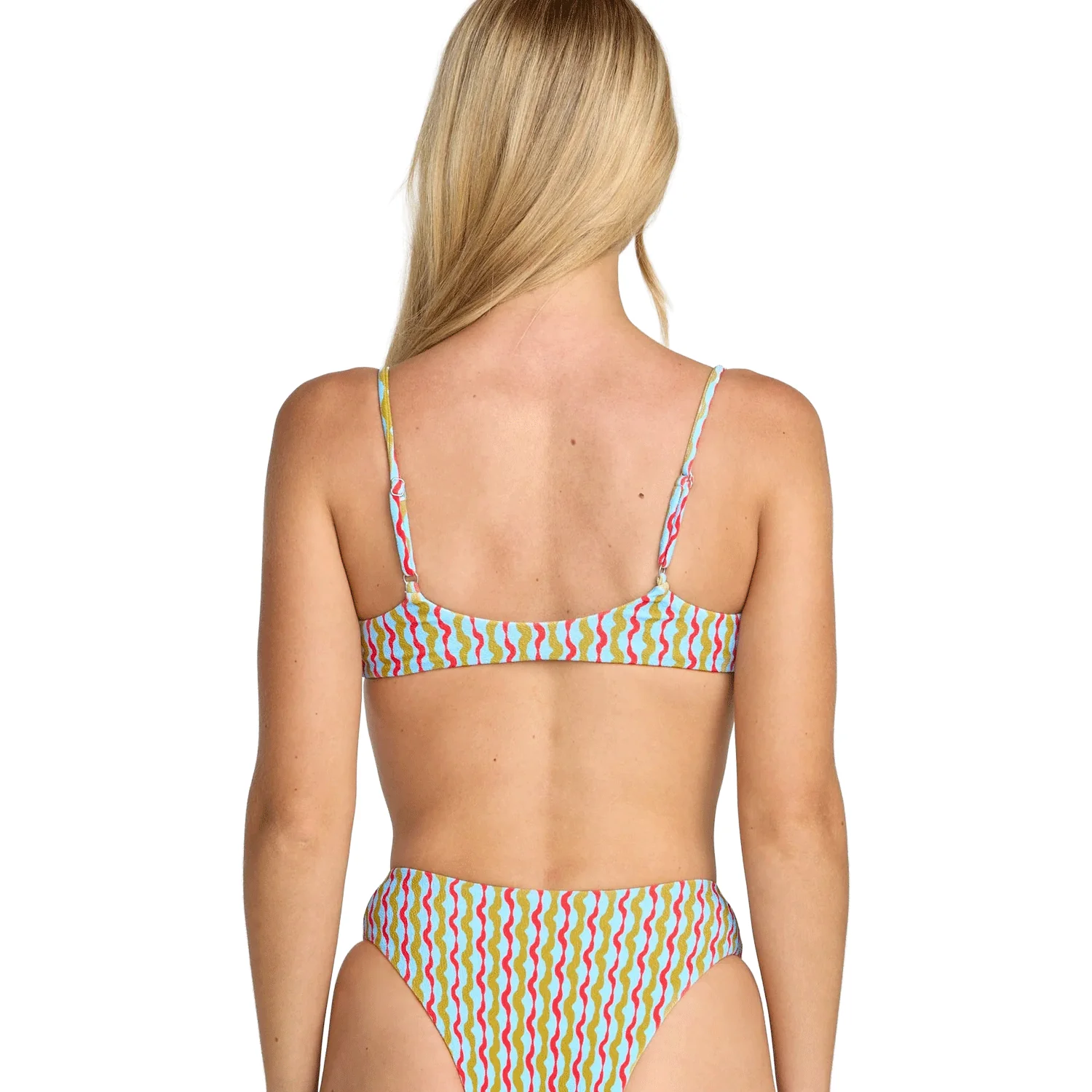 RVCA Women's Slow Going Bralette Top Crystal Blue - Image 2