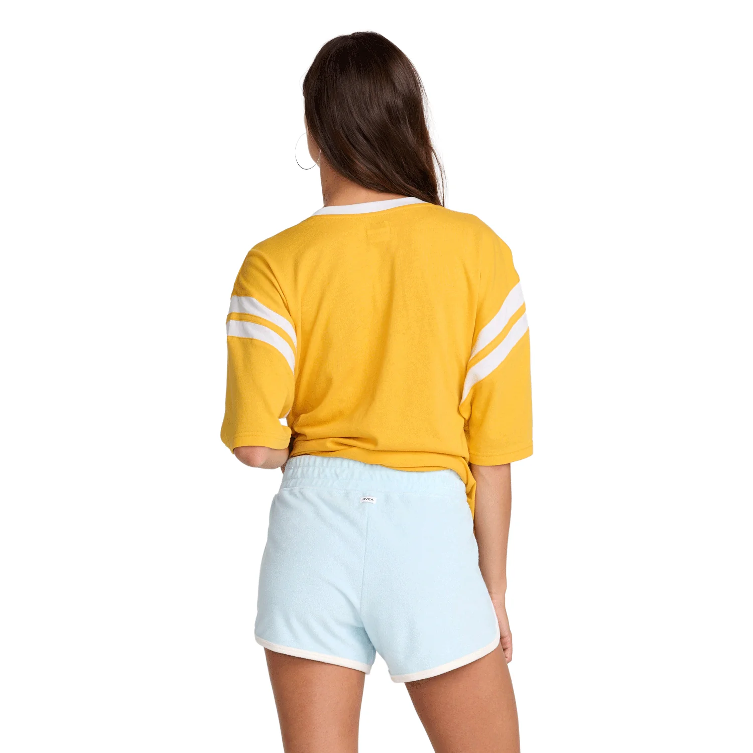 RVCA Women's Slow Going Hi Rise Cheeky Bottom Crystal Blue - Image 2