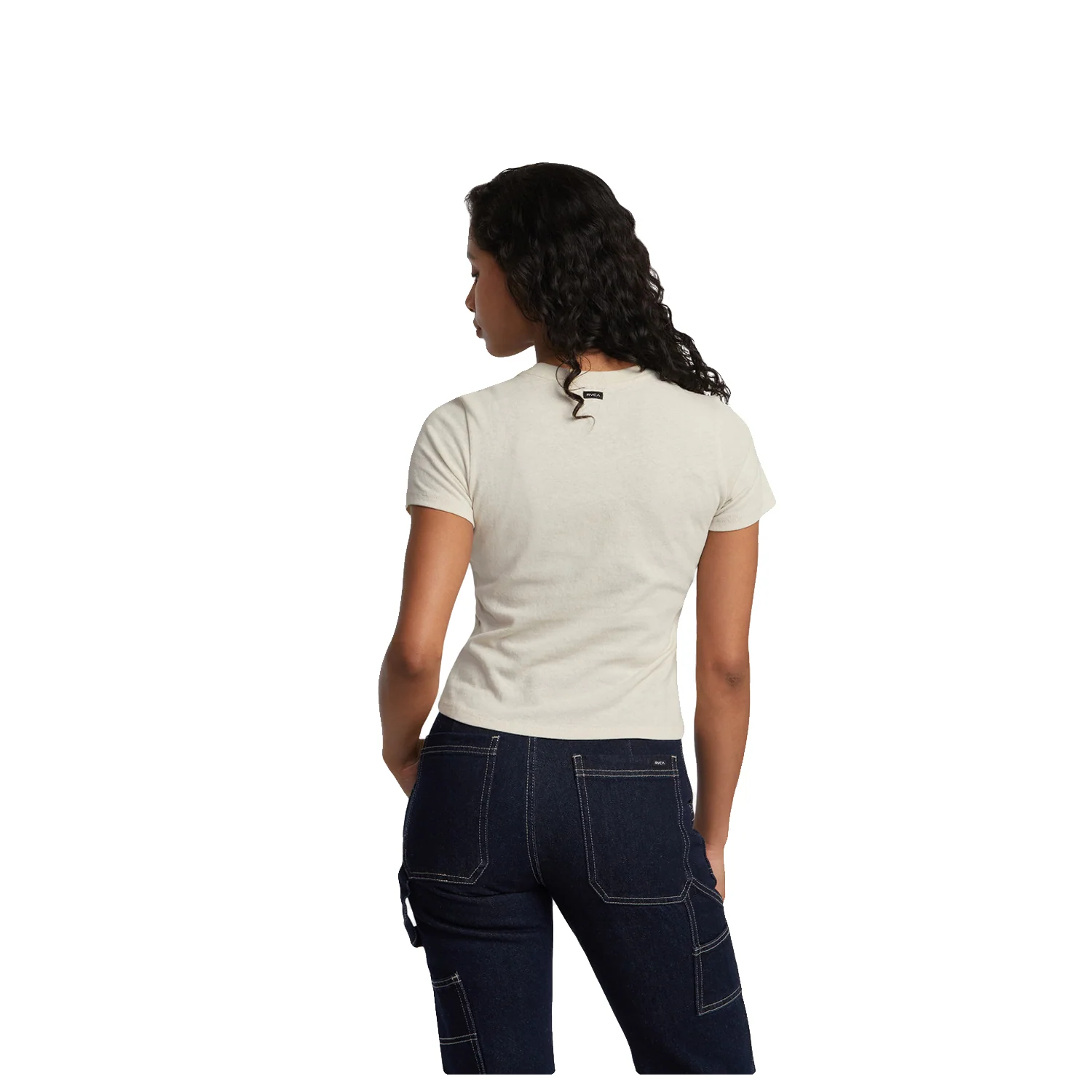 RVCA Women's Stay Wild S/S Tee Latte - Image 3
