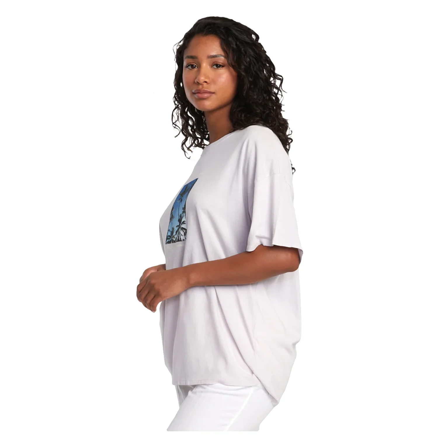 RVCA Women's Trade Winds T Shirt Fog - Image 3