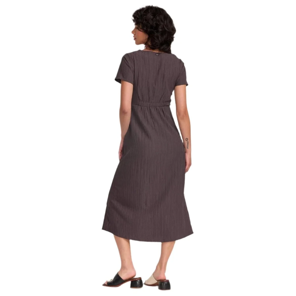 RVCA Women's Understated Midi Dress Raisin - Image 2