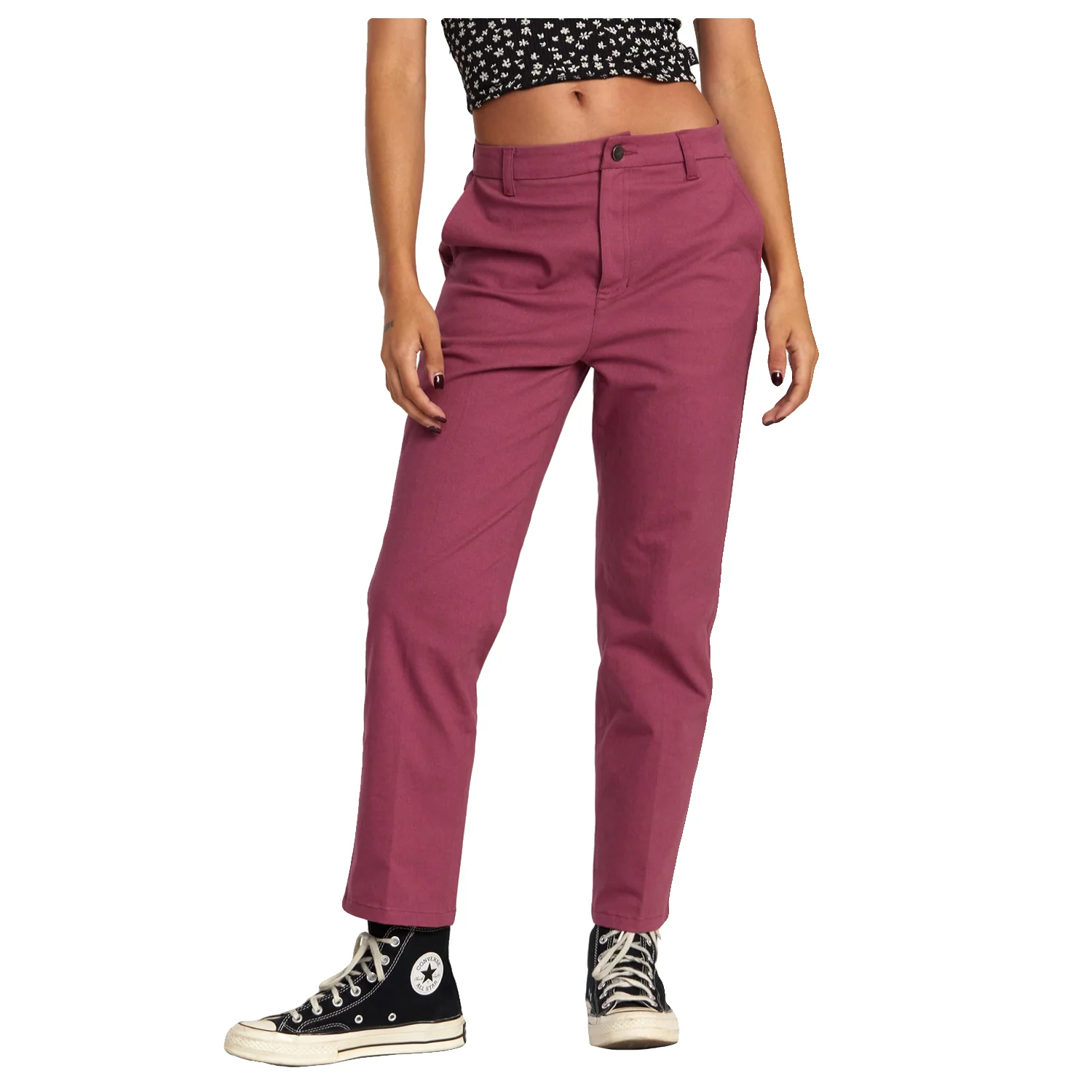 RVCA Women's Weekend Stretch Pant Mulberry - Image 2