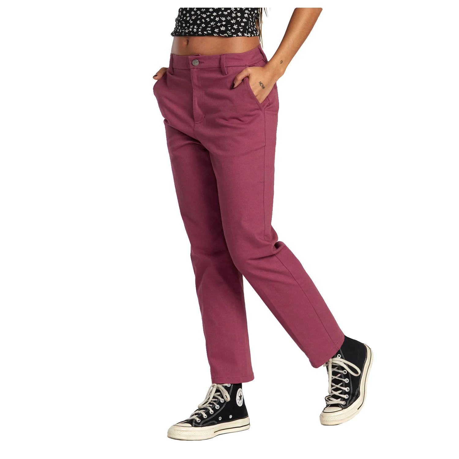 RVCA Women's Weekend Stretch Pant Mulberry - Image 3