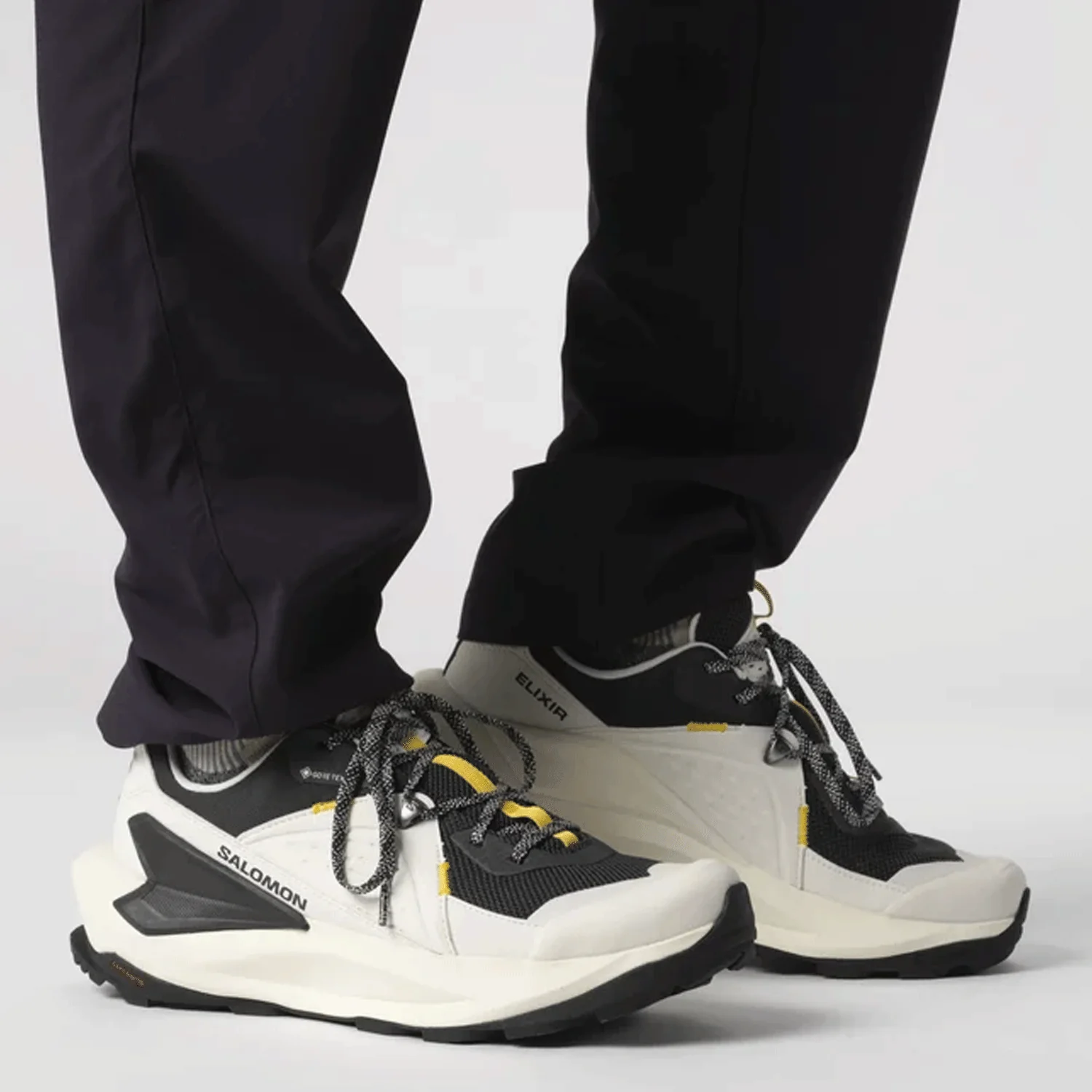 Salomon Men's Elixir Gore-tex Shoe Vanilla/Phantom/Lemon - Image 2