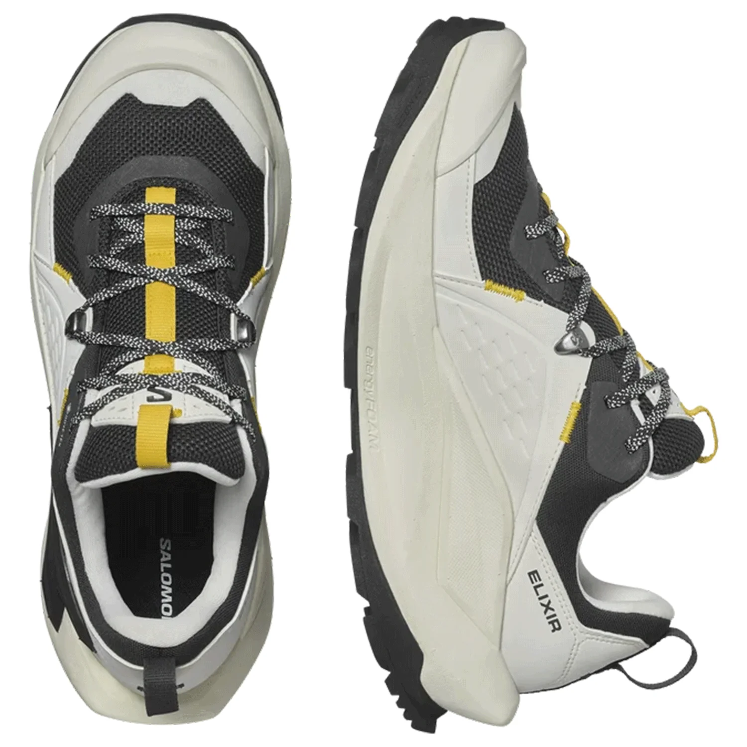 Salomon Men's Elixir Gore-tex Shoe Vanilla/Phantom/Lemon - Image 3