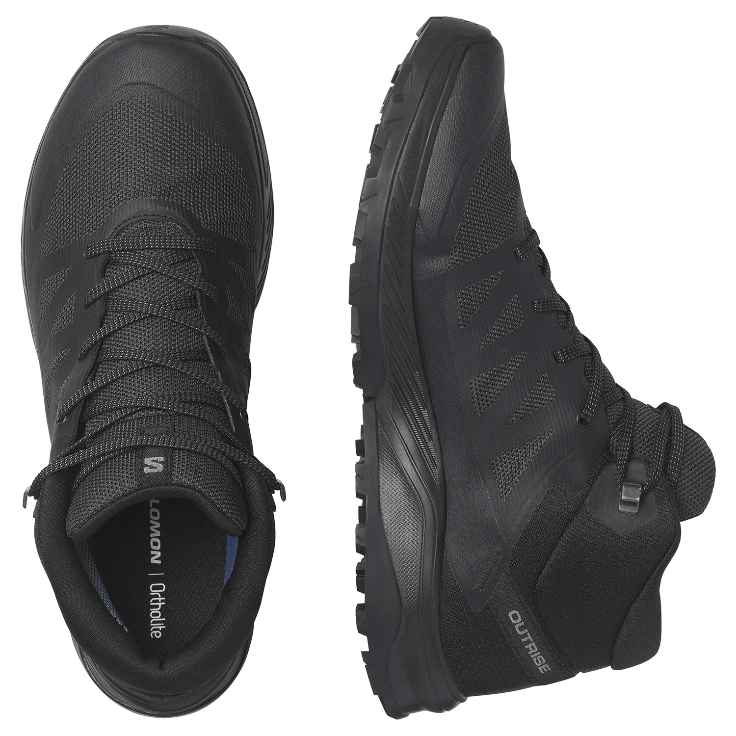 Salomon Men's Outrise Mid Gore-tex Shoe Black/Black/Phantom - Image 2