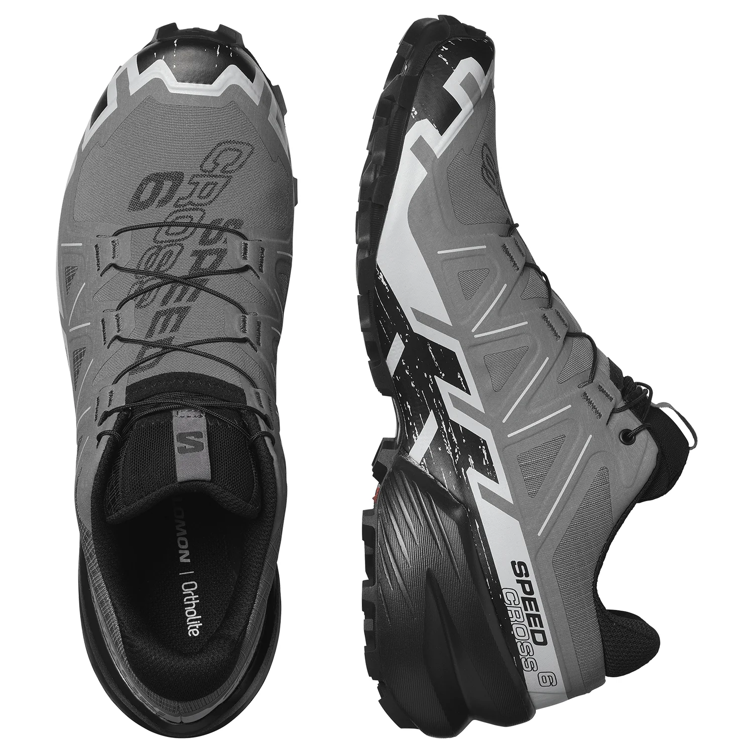 Salomon Men's Speedcross 6 Shoe Quiet Shade/Black/Pearl Blue - Image 2