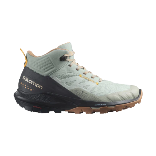 Salomon Women's Outpulse Mid Gore-tex Shoe Wrought Iron/Ebony/Blazing Orange