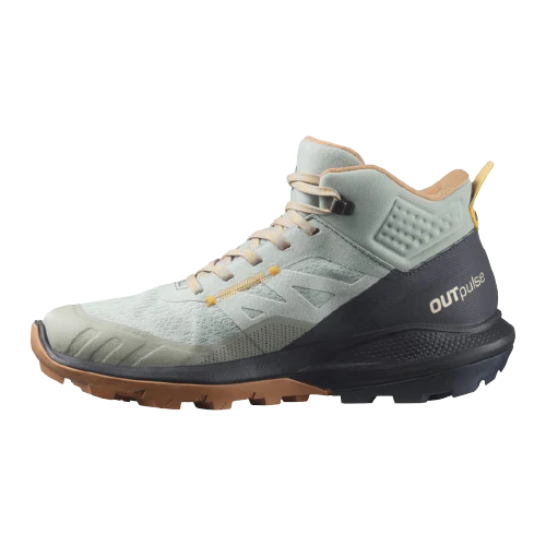 Salomon Women's Outpulse Mid Gore-tex Shoe Wrought Iron/Ebony/Blazing Orange - Image 5