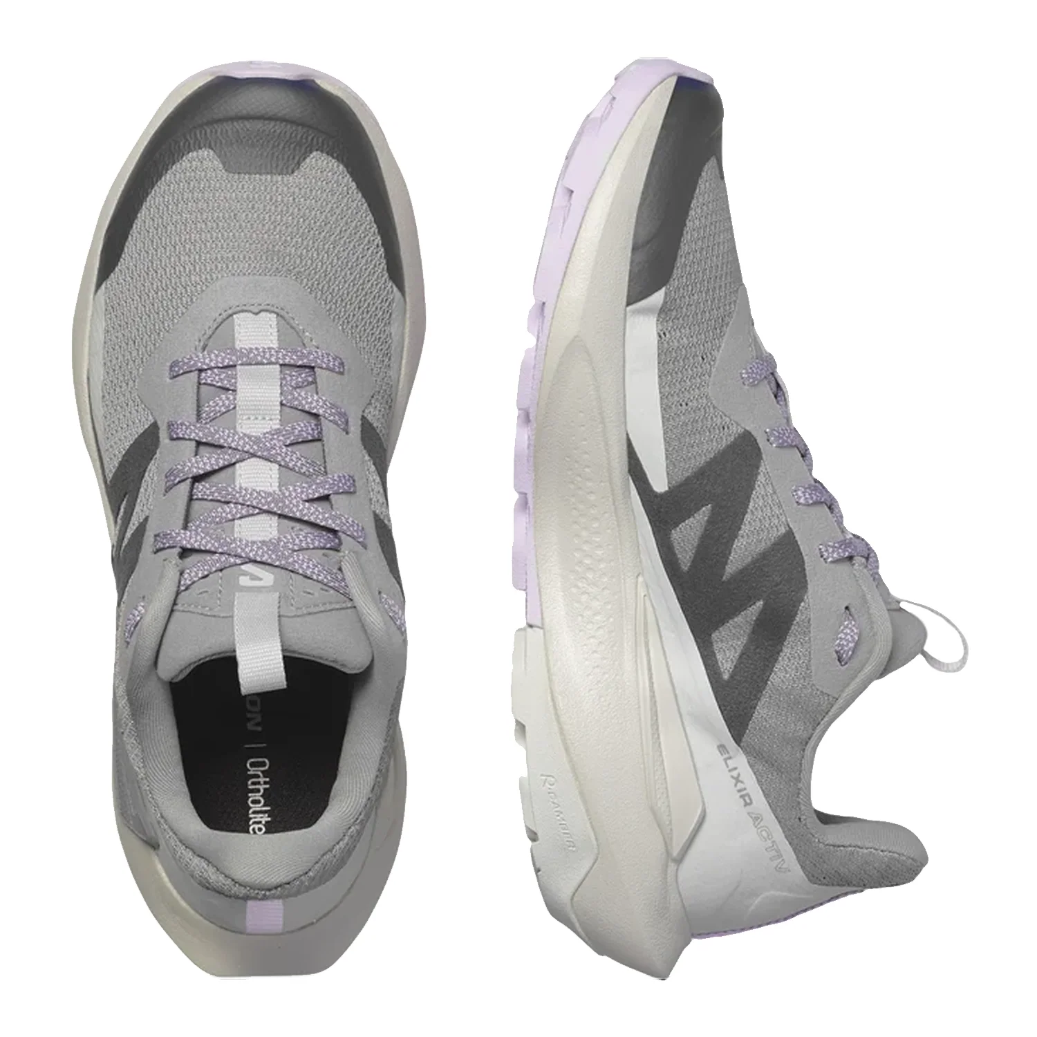 Salomon Women's Elixir Activ Shoe Sharkskin/Glacier Gray/Orchid Petal - Image 2