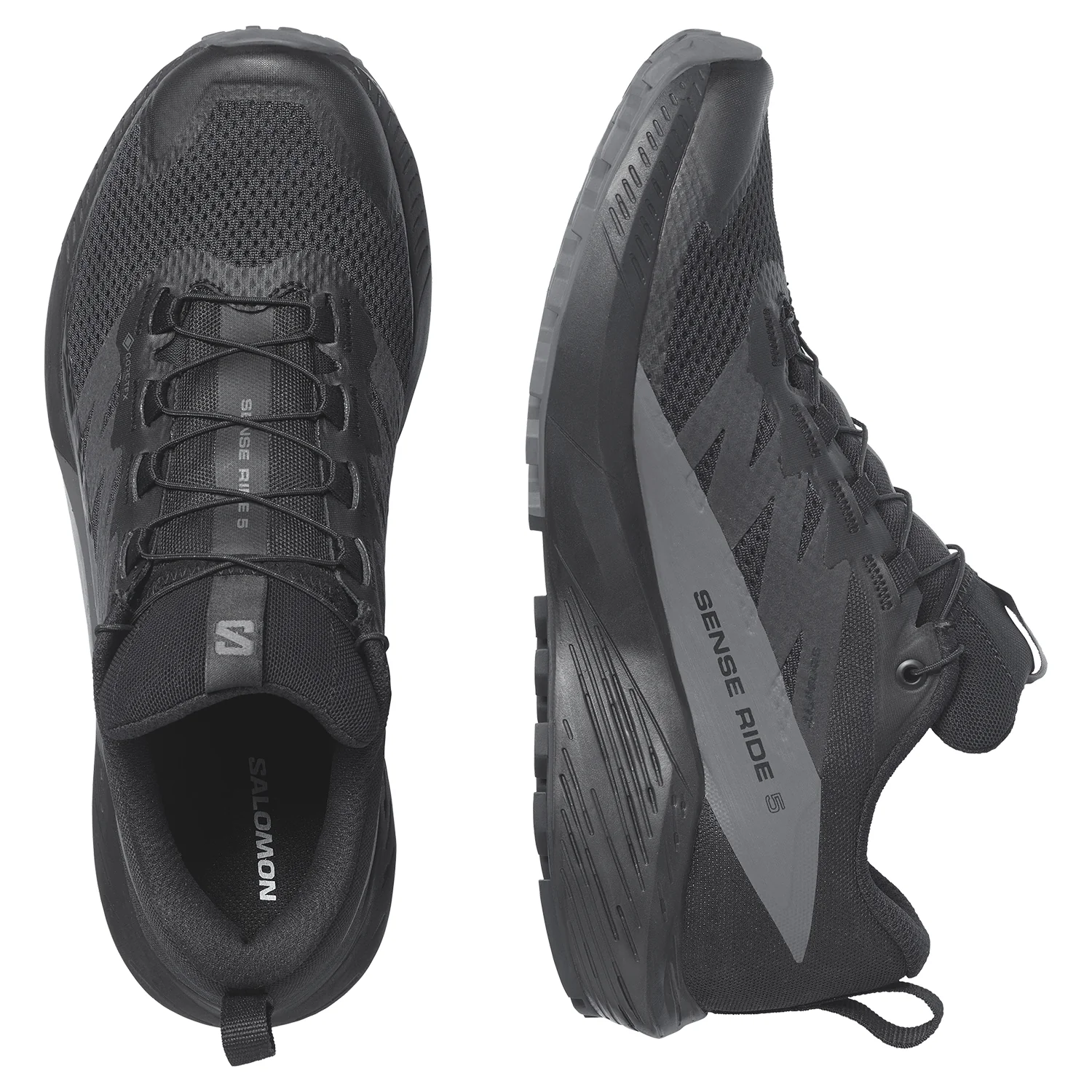Salomon Women's Sense Ride 5 Gore-tex Shoe Black/Magnet/Black - Image 2