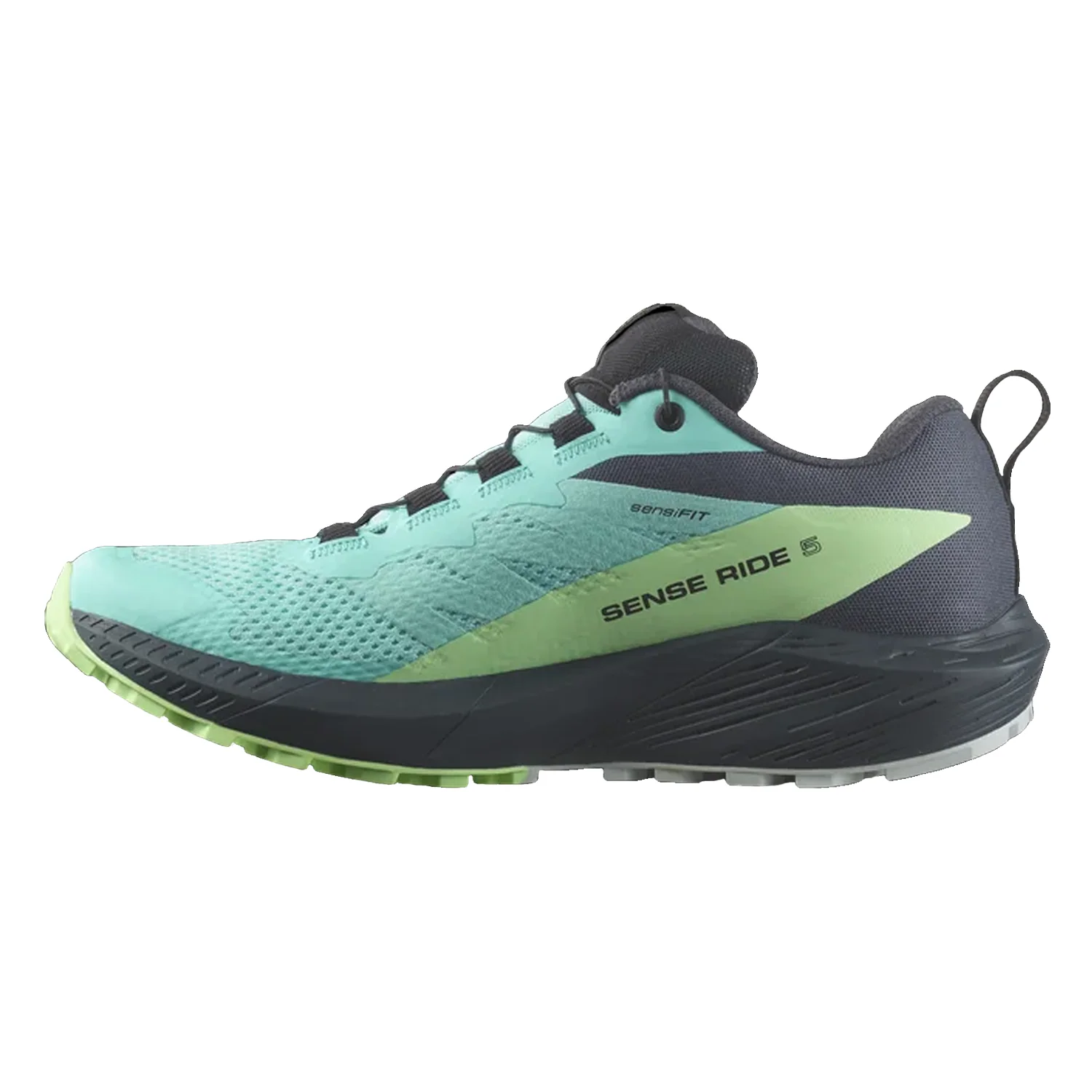 Salomon Women's Sense Ride 5 Gore-tex Shoe Blue Radiance/Green Ash/India Ink - Image 3