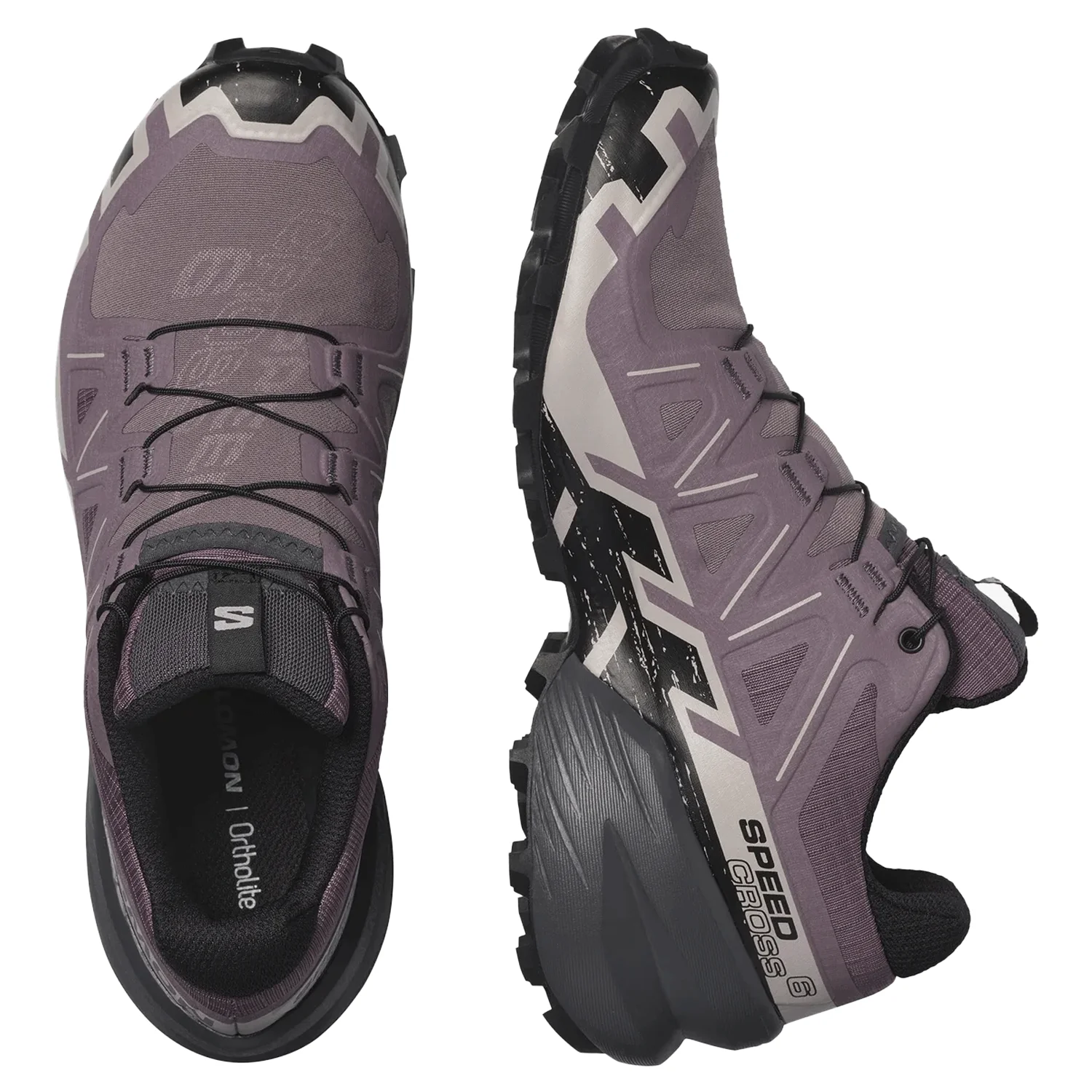 Salomon Women's Speedcross 6 Shoe Moonscape/Black/Ash - Image 3