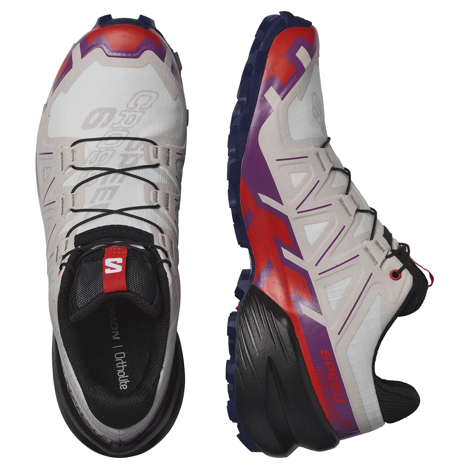 Salomon Women's Speedcross 6 Shoe White/Sparkling Grape - Image 2