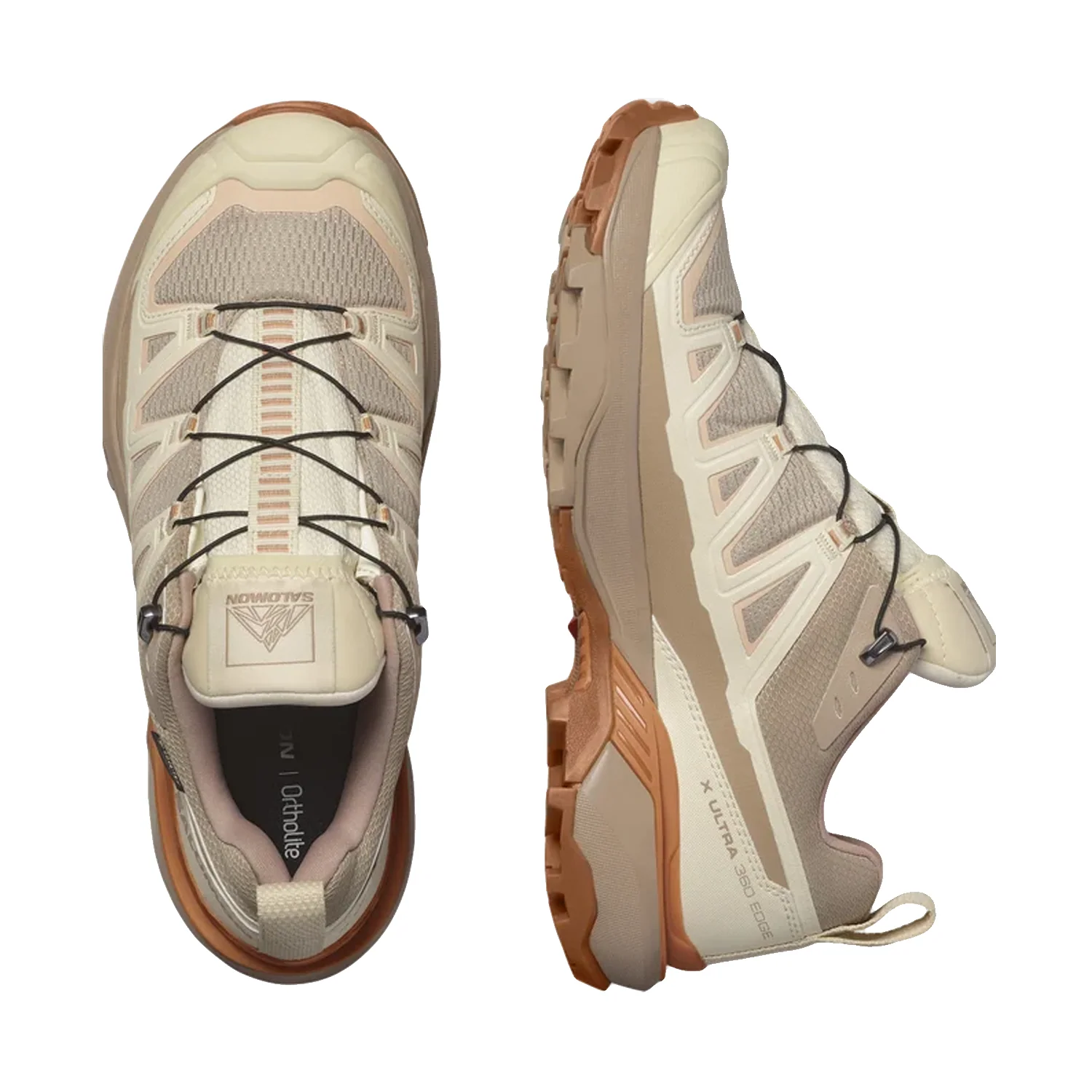Salomon Women's X Ultra 360 Edge Gore-tex Shoe Natural/Shortbread/Prairie Sunset - Image 2