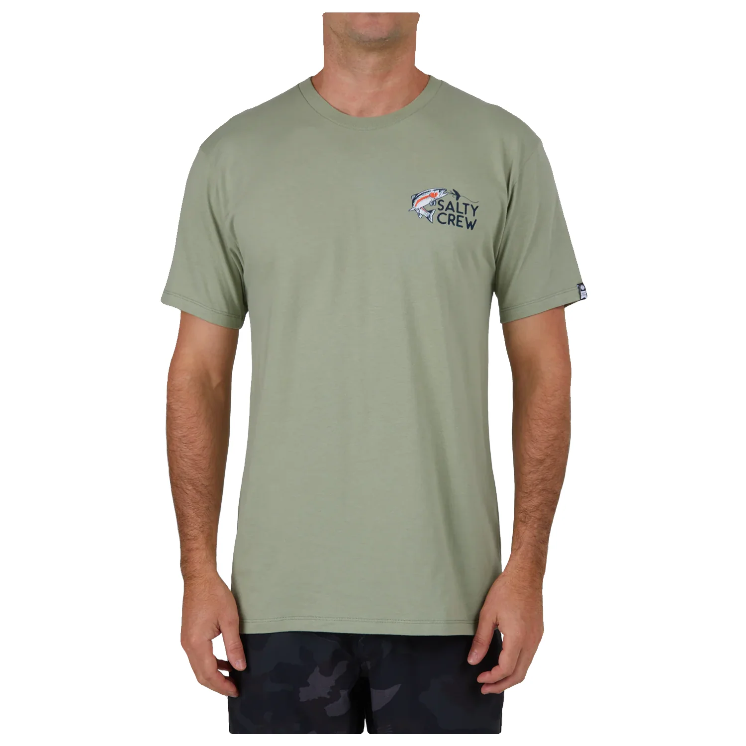 Salty Crew Men's Fly Trap Premium S/S T Shirt Dusty Sage - Image 2