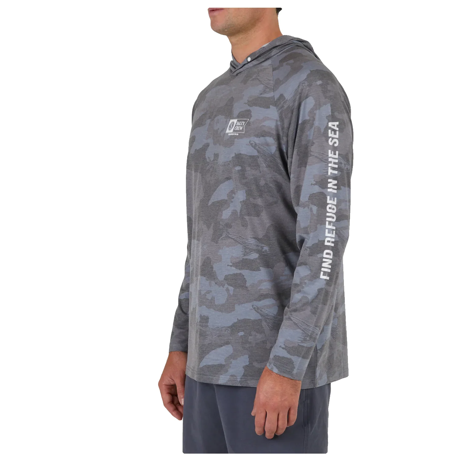 Salty Crew Men's Mariner Hoodie Black Camo - Image 2