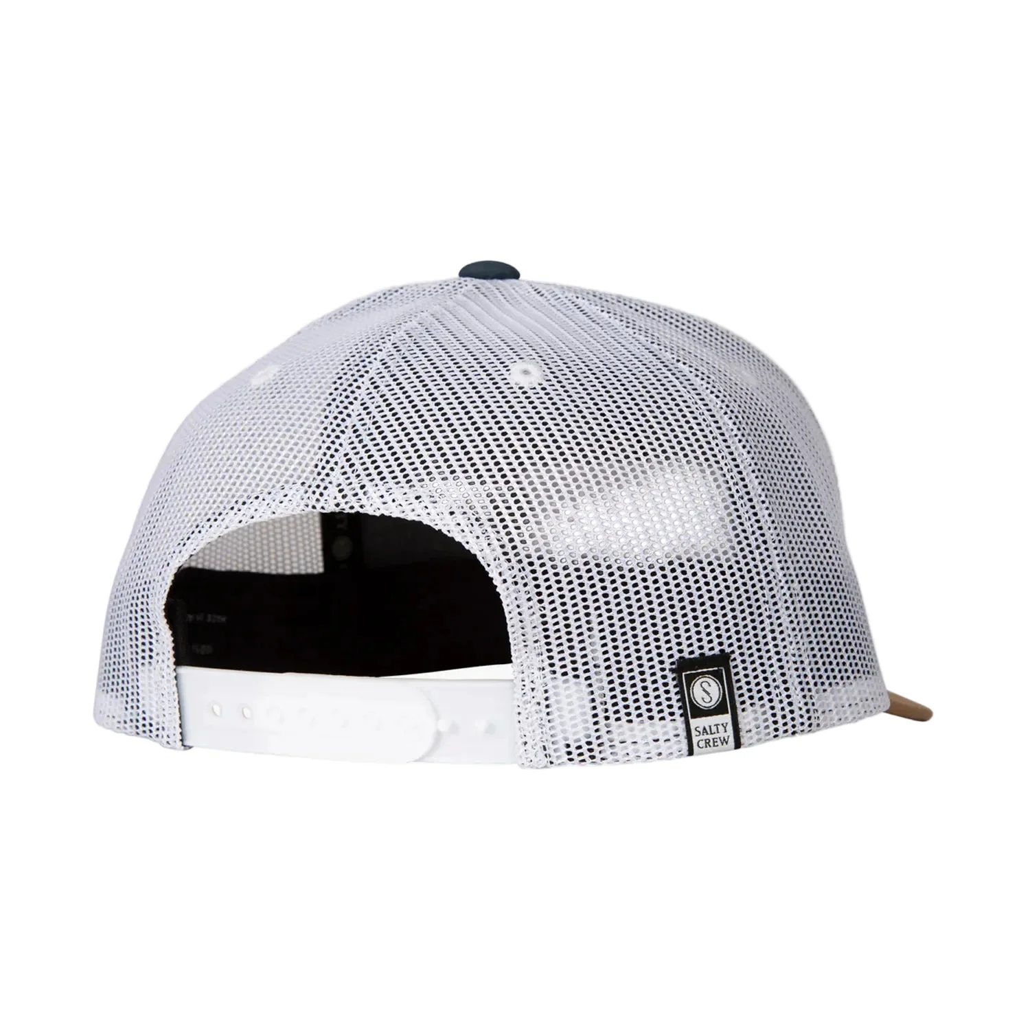 Salty Crew Pinnacle 2 Retro Trucker Hat Indigo/Tan - Image 2