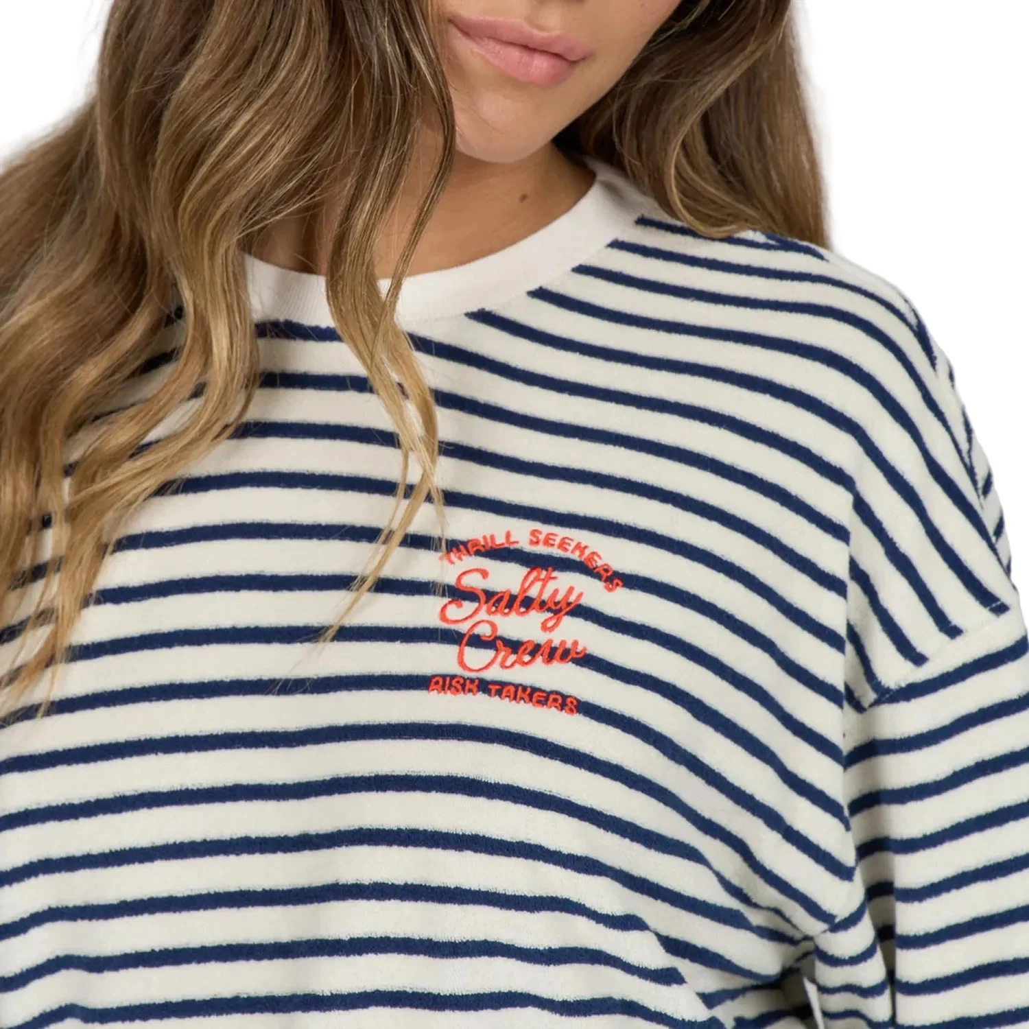 Salty Crew Women's Schooner Crew Bright Navy - Image 3