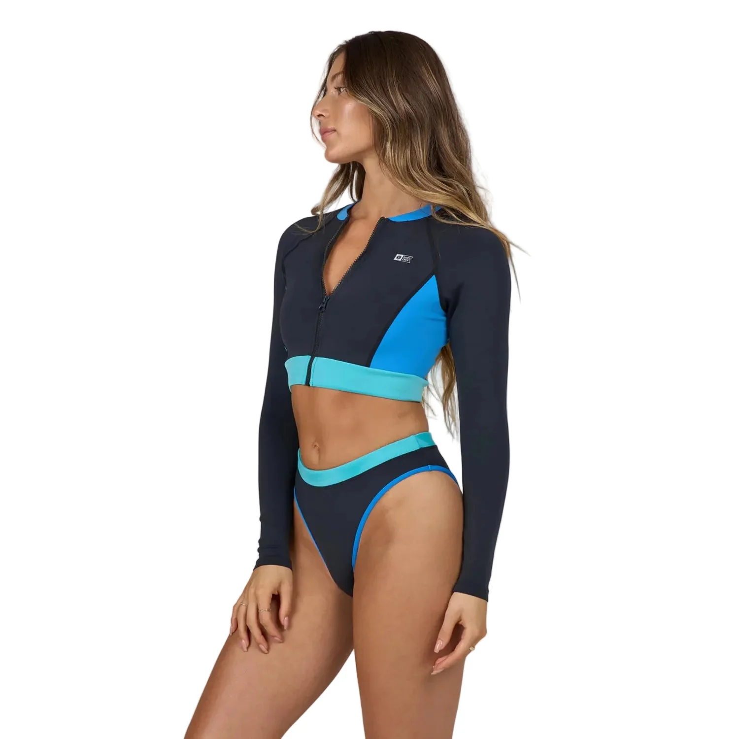 Salty Crew Women's Surf Break Rashguard Black - Image 2