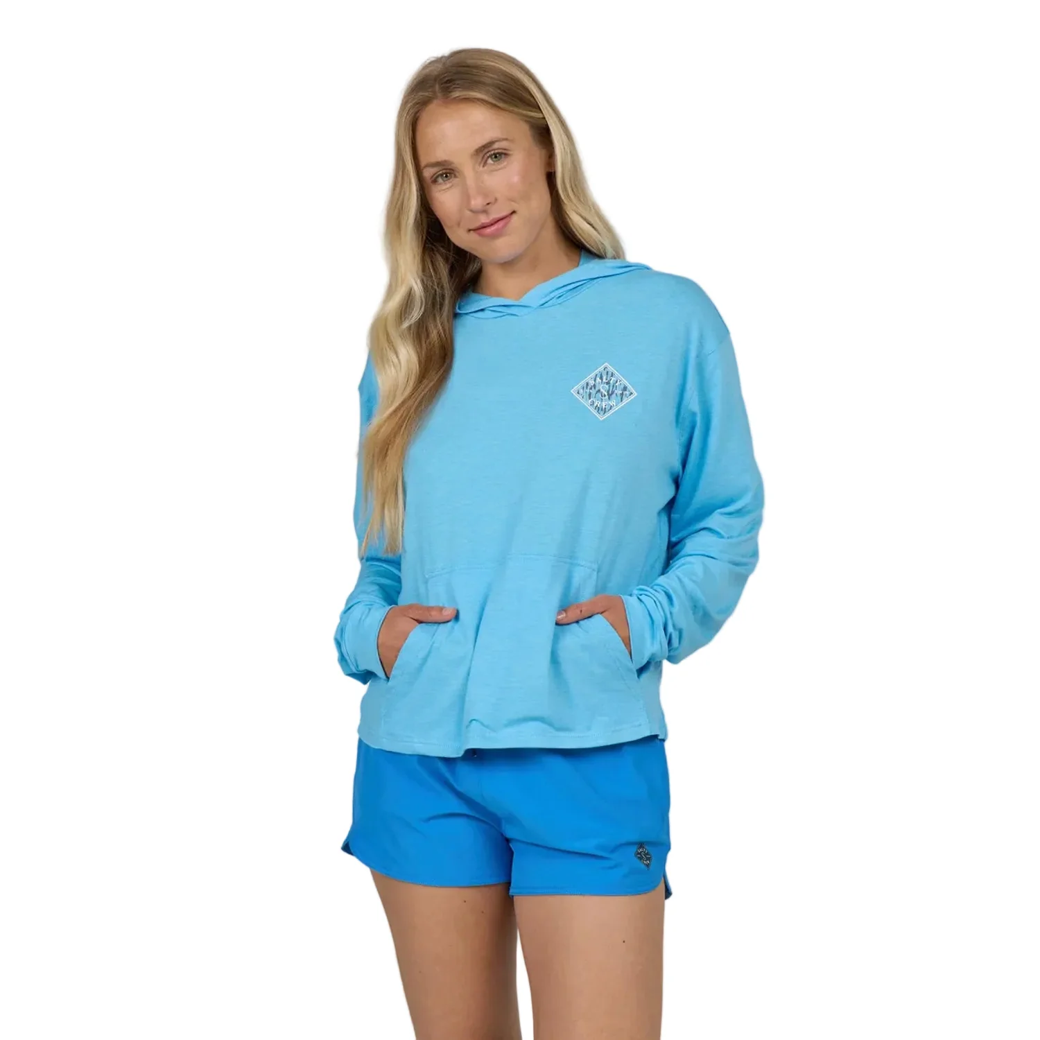 Salty Crew Women's Tippet Fill Tech Hoody Pool Blue - Image 2