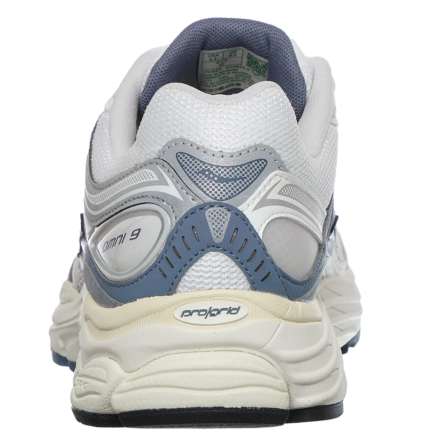 Saucony Progrid Omni 9 Shoe Ivory/Blue - Image 3