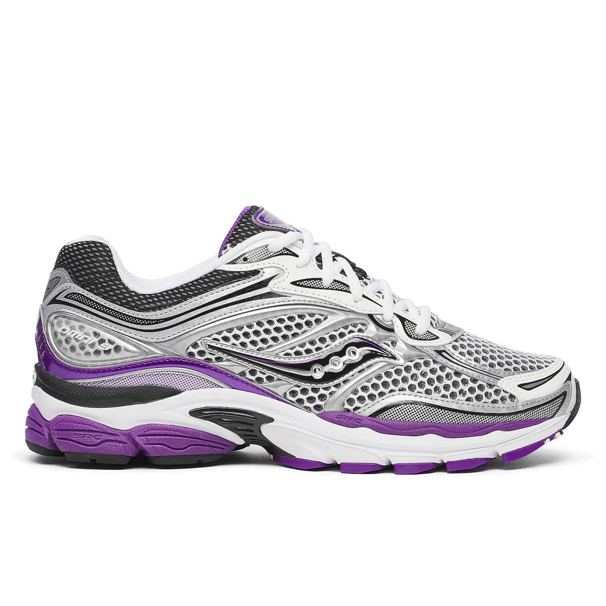 Saucony Progrid Omni 9 Shoe Silver/Purple - Image 2