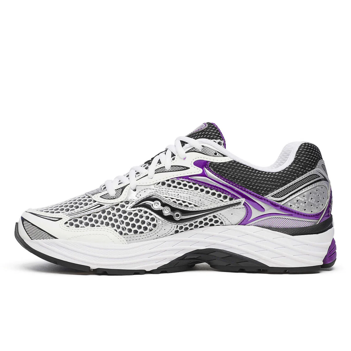 Saucony Progrid Omni 9 Shoe Silver/Purple - Image 3