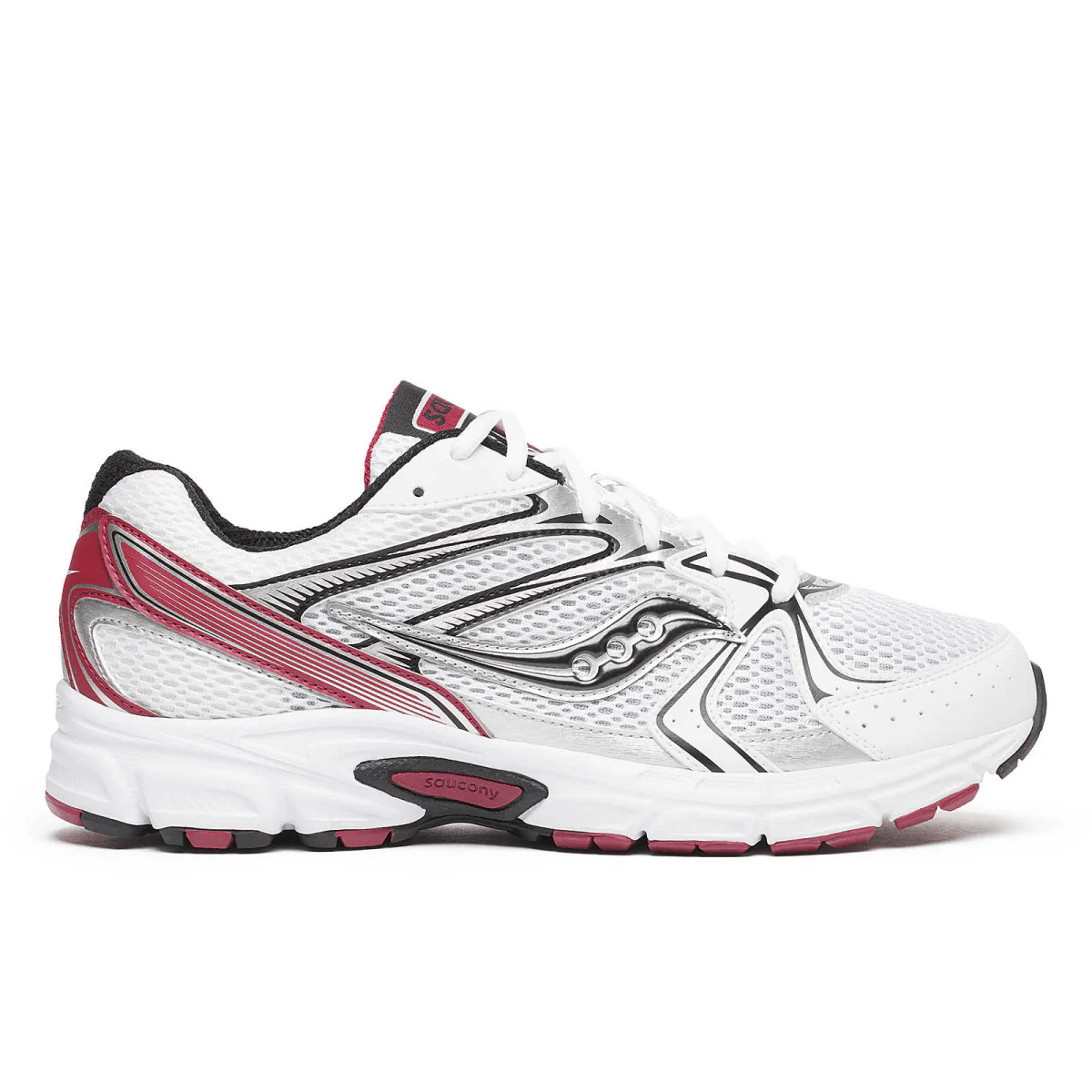 Saucony Ride Millennium Shoe White/Red - Image 6