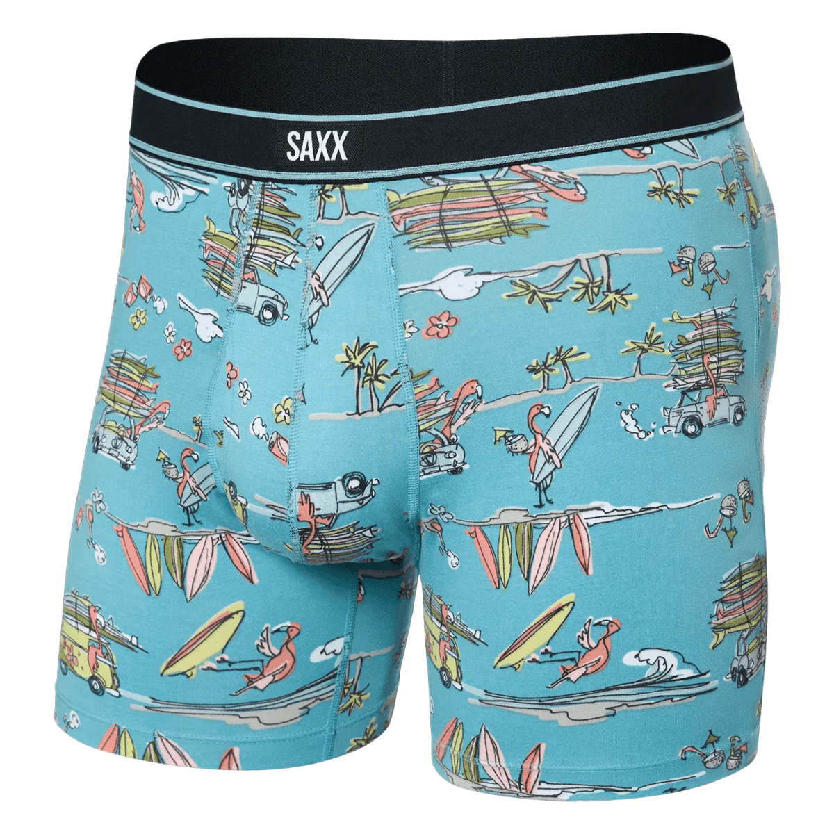 Saxx Men's Daytripper Boxer Brief Beach Or Bust-Reef Blue - Image 3