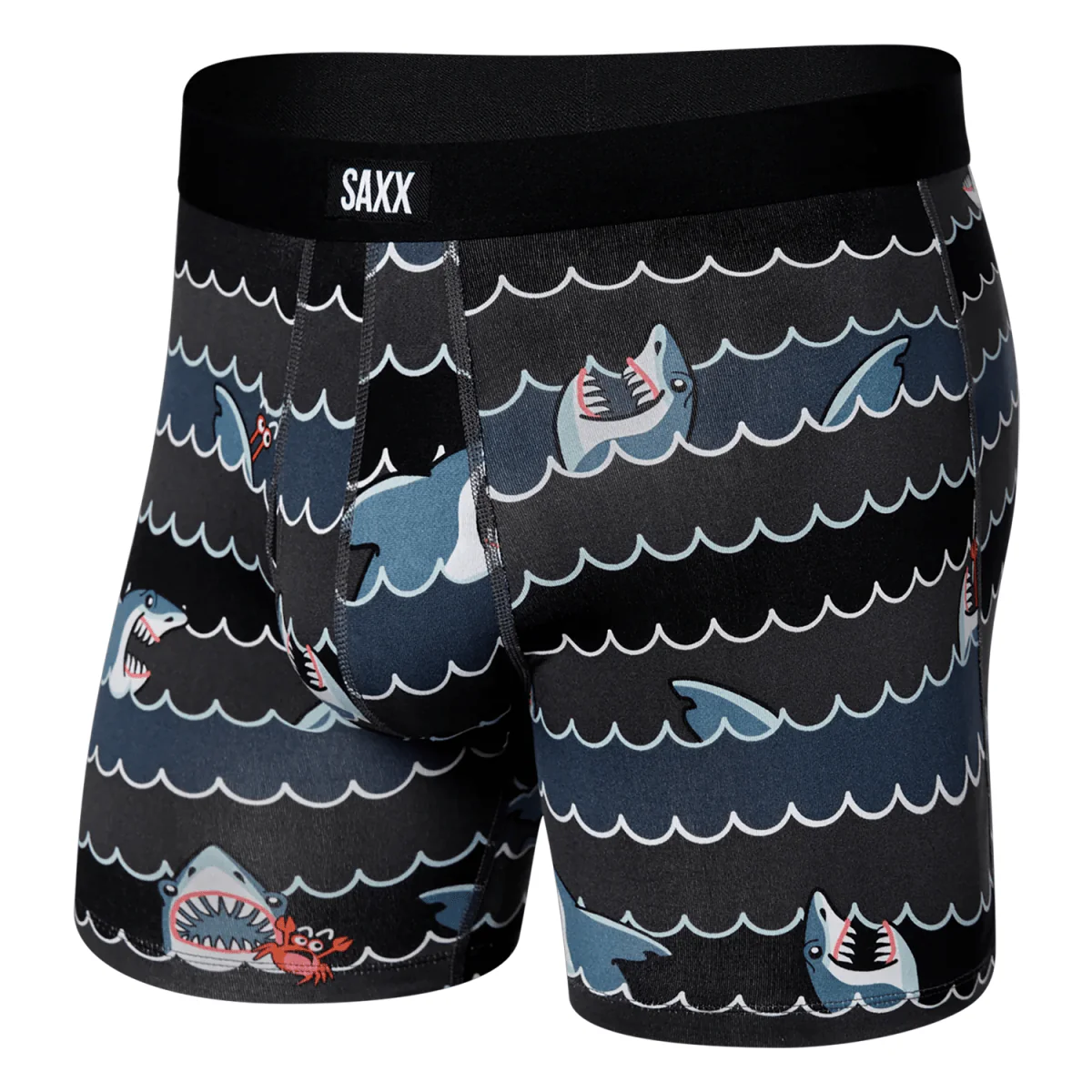 Saxx Men's Daytripper Boxer Brief Fly Get Sharky-Grey - Image 3