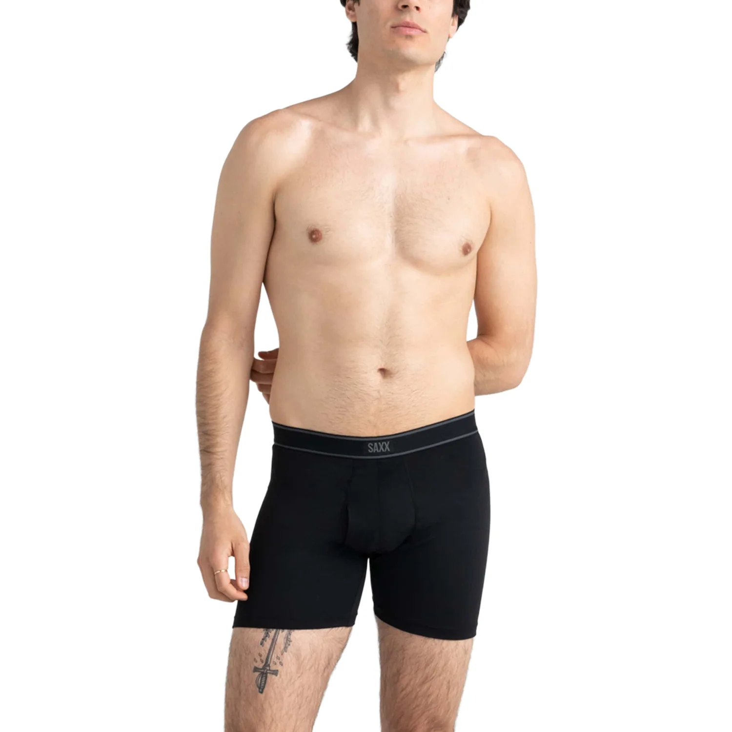 Saxx Men's Daytripper Comfort Stretch Boxer Brief Fly 2Pk Black/City Blue - Image 2