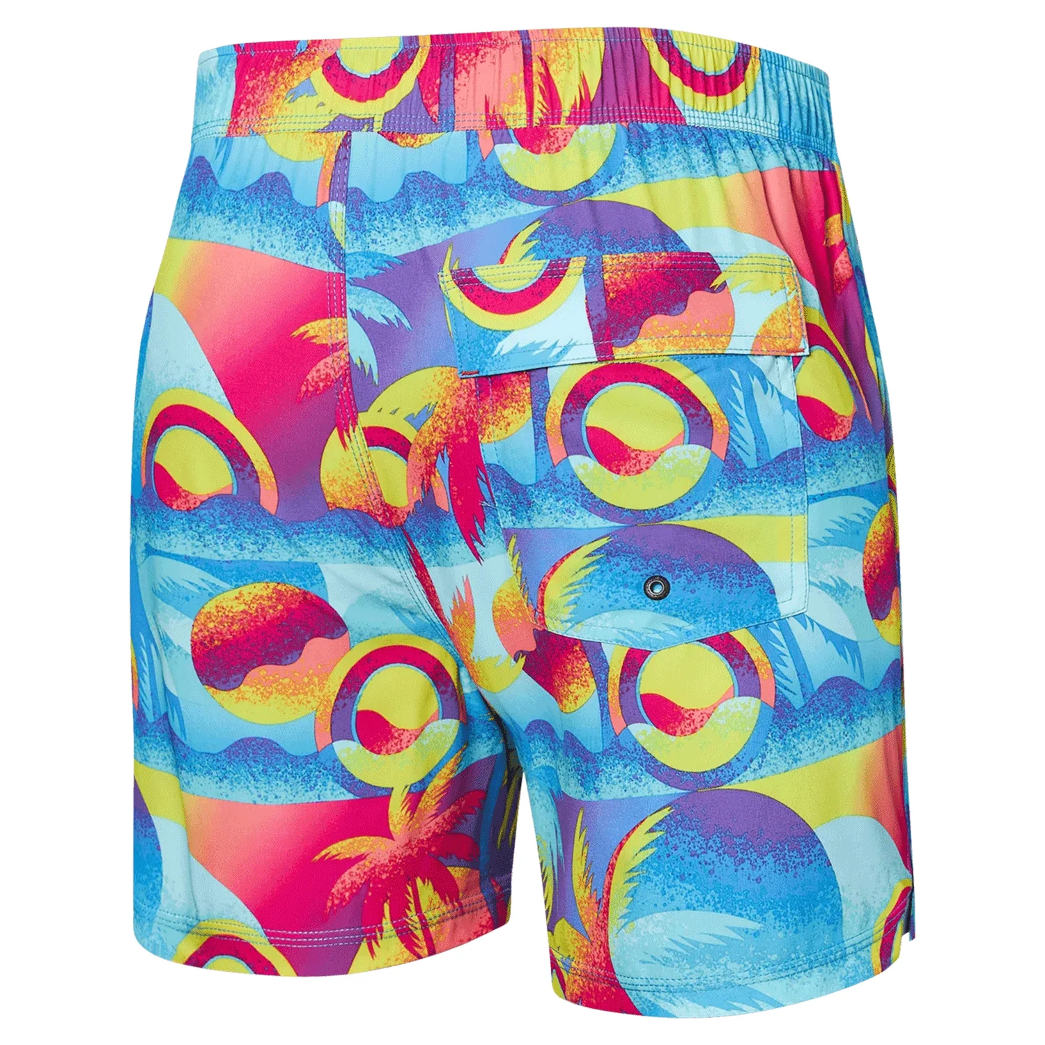 Saxx Men's Oh Buoy 2N1 Volley 5" Boardshort Coast 2 Coast Blue Multi - Image 2