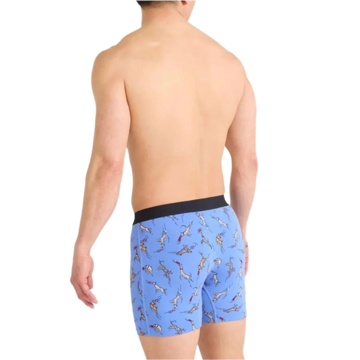 SAXX Men's Ultra Super Soft Boxer Brief Fly Disc Dogs/Sail Blue - Image 3