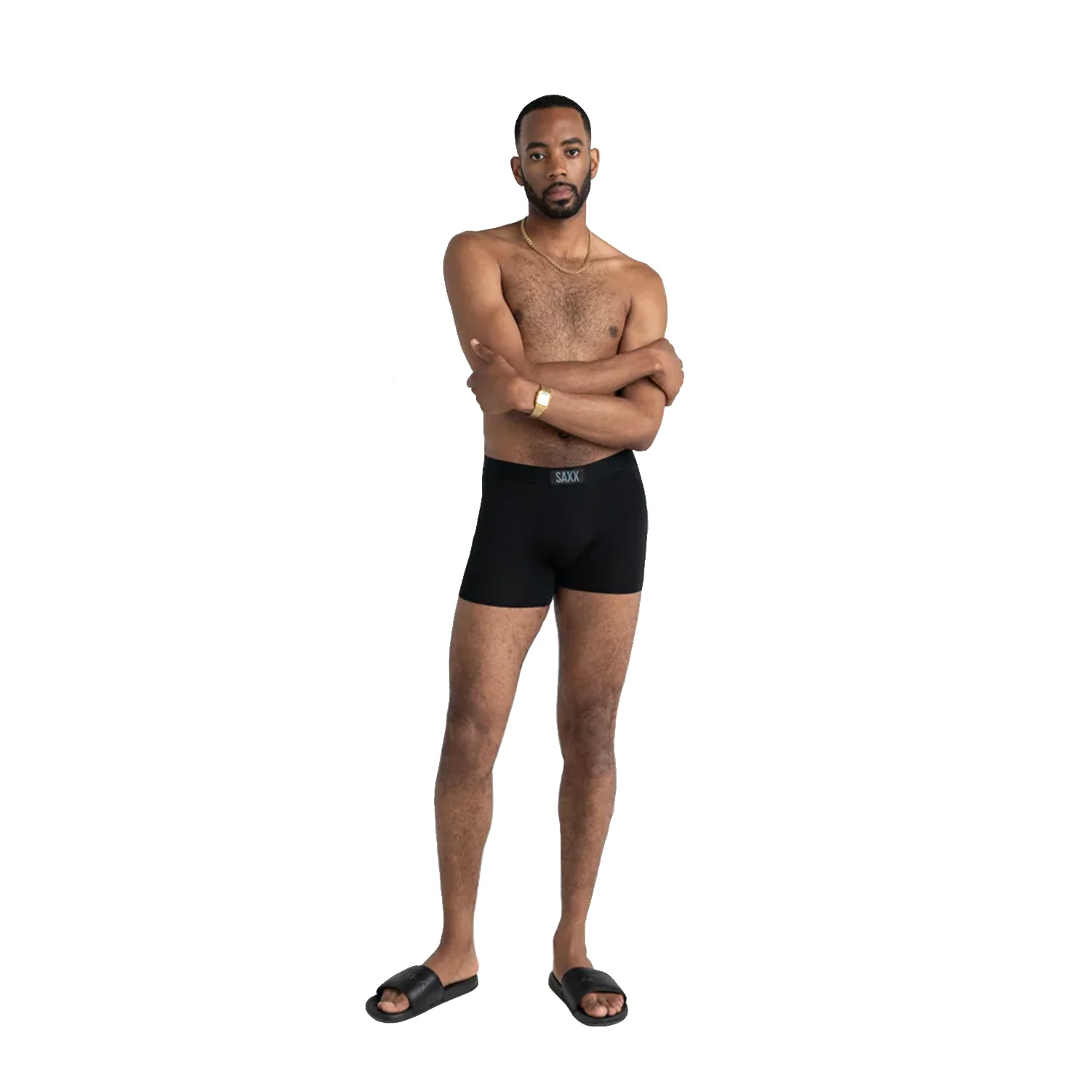 Saxx Men's Vibe Super Soft Boxer Brief 2 Pk Black - Image 2